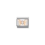 Rose Gold Cz Butterfly Link