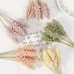 6/18PCS Artificial Lavender Bride Bouquet Faux Lavender Fake Flowers For Home D Cor Flower Arrangements Artificial Centerpiece Wedding Bridal Engagement Shower Bachelor Decor Birthday Anniversary