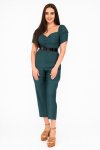 Zara Sweetheart Puff Sleeve 3 4 Leg Jumpsuit