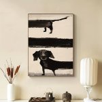 1PC Canvas Poster Modern Art Dog Oil Canvas Decorative Painting Ideal Gift For Living Room Kitchen Decor Wall Art Wall Decor Hom
