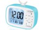 Classy Tv Shape Digital Alarm Clock / Temperature & Calendar - Blue