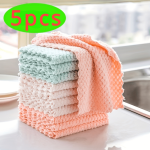 5PCS Super Absorbent Microfiber Kitchen Cleaning Sponges - Pineapple Pattern Dish Towels & Hand Towels For Rv And Marine Use