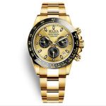 Gold Design Men's Watch Panda Analog Quartz Japan Movement