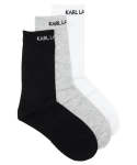 Unisex 3 Pack Socks Set In Multi - Black And White Onesize