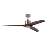 Ceiling Fan 3 Blades Dark Wood Dc Motor - Black