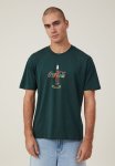 Cotton On Loose Fit Pop Culture T-Shirt - Lcn Cok Pine Needle Green team Bottle