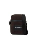 K traveller Faux Suede Tall Crossbody Bag -fudge