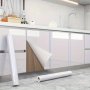 Easy-apply White Glossy Peel & Stick Wallpaper - Waterproof Removable For Easy Installation - Perfect For Living Room Kitchen Bedroom & Dorm Decor - Durable Aesthetic Design