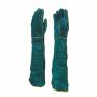 Green Leather Lined Welders Gloves 40CM Shoulder Length