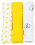 Lulujo MINI Muslin Blanket 3 Pack - Sunshine Yellow