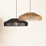 Moroccan Jute Pendant Light Natural Black - Black