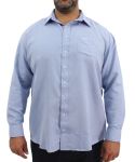 Mens Long Sleeve Oxford Shirt - 8XL Blue
