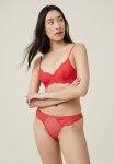 Cotton On Nala Lace G String Brief - Raspberry Ripple