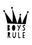 Boys Rule - Acrylic Wall Print - 600MM X 600MM