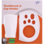 White Toothbrush & Cup Holder With Cup