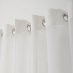 Sicily Eyelet Unlined Curtain White - Longer Length 270CM W X 255CM L