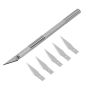 Precision Craft Knife With 5 Extra Blades With Comfort Grip Cushion Grip