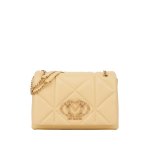Embossed Quilted Messenger Bag -off White