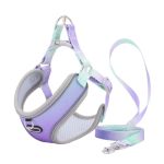 Jalzdieod Escape Proof Cat Harness And Leash Set Adjustable Mesh Dog Harness Vest Puppy Pet Walking Lead Leash Easy Install A M