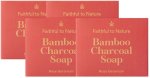 Faithful To Nature Bamboo Charcoal Soap Rose Geranium X 4