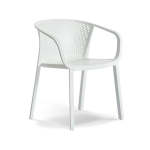 Gianet Armchair In Black White Taupe - White