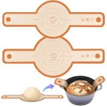 Silicone Bread Sling For Dutch Oven 2 Sizes Non-stick & Odor-free Baking Mat Set Anti-slip Reusable Bread Sling With Long Handle