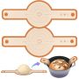 Silicone Bread Sling For Dutch Oven 2 Sizes Non-stick & Odor-free Baking Mat Set Anti-slip Reusable Bread Sling With Long Handle Edge Sealing Desig