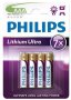 Philips Ultra Aaa 1.5V Lithium Batteries 4-PACK
