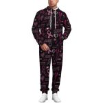 Racing Car Pit Crew Checkered Flag Mens Track Suits Casual Sets 2 Piece Outfits Sweatsuit For Women Hooded Sweatshirt And Pants