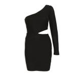 Black One-shoulder MINI Dress