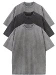 3 Pcs Men's 100% Cotton Loose Solid T-Shirt Casual Short Sleeve Crew Neck Tee Men's Clothing For Summer Outdoor