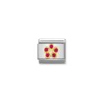 Composable Classic Link Red And Yellow Flower With Stones