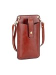 Polo Vegan Cellphone Purse In Brown - Brown Onesize