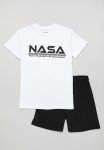 PoP Candy Nasa Pj Set - White & Black