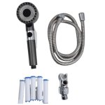 Handheld Turbocharged Shower Head Silver