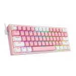 Redragon Fizz Pro Rgb 61 Key Mechancal Wireless Gaming Keyboard Pinkwhite - Bios Bois