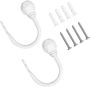 Diamond U-shape Curtain Hooks 2 Piece 11MM Metal Wall Mounted Drapery