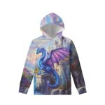 Wellflyhom Dragon Castle Hoodies Size 11-13 Girls Sweatshirt Long Sleeve Shirt Graphic Kids Hoodie With Kangaroo Pocket Novelty