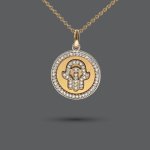 Gold Diamond Hamsa Necklace