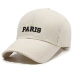 Yolrdiw Fashion Paris Letter Embroidery Adjustable Cotton Baseball Cap Hat For Men Women