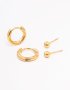 Goldair Gold Plated Surgical Steel Bee Stud Earring Pack