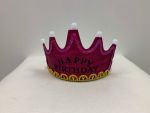 Dark Pink Happy Birthday Light Up Crown