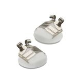 Silver Tone Earring Backs Butterflies - 2 Pack - Sil