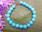 Blue Magnesite Bead Bracelet