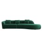 Emilio Curved Corner Couch /sofa- Green