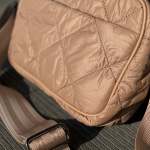 Puffer Messenger Bag - Tan