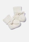 Cotton On Organic Knit Booties - Milk