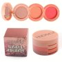 3 In 1 Highlighter Palette & Blush Blendable Face Contouring Kit Matte Bronzer Blush Powder And Shimmer Illuminator Highlighters Trio Compact Eye Makeup Palette Travel-Friendly