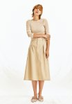 A-line Cargo Skirt - Light Beige