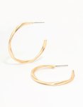 Goldair Gold Wrapped Thin Hoop Earrings